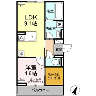 広島県福山市引野町3【アパート】の間取り