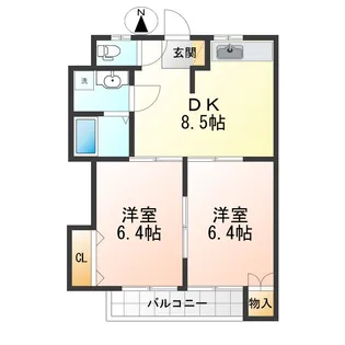 レジデンスアリーイコ【1階】の間取り