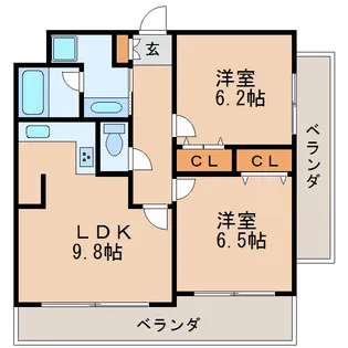 プレサンス名古屋城前【13階】の間取り