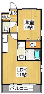 クレインコート弐番館【3階】の間取り