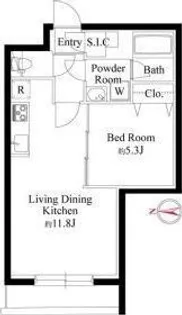 グランパセオ代々木上原II【1階】の間取り