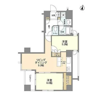 ベラスウィータ原宿【2階】の間取り
