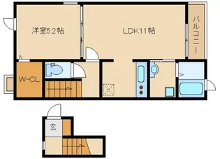 大阪府柏原市国分本町3【アパート】の間取り
