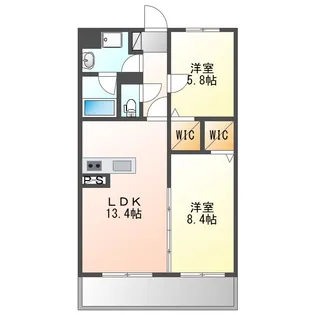 GardenCourt Ciruela【3階】の間取り