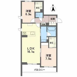 フェリシア【2階】の間取り