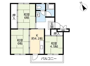 UR高洲第一【1階】の間取り