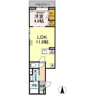 セレスティア大谷田III【2階】の間取り