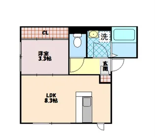 宮城県仙台市宮城野区銀杏町【アパート】の間取り