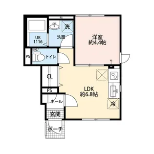 ヴィエント境南【1階】の間取り