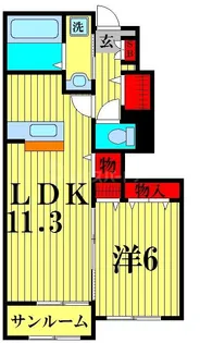 セリシール古ヶ崎【1階】の間取り