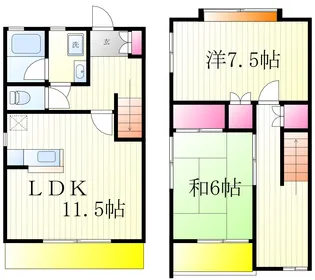 千葉県流山市向小金3【一戸建】の間取り