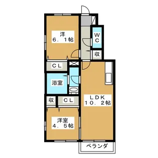 ダイヤモンドA【1階】の間取り