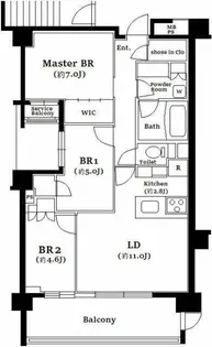 プレシス横濱紅葉坂【7階】の間取り