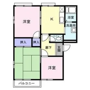 エスポワールハイムII【1階】の間取り