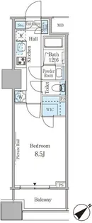 ルビア赤坂【7階】の間取り