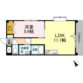 コンフォール空港通り【5階】の間取り