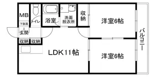マルベリーヒルズ【6階】の間取り
