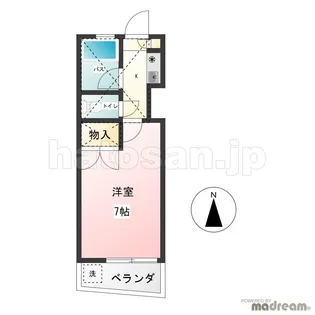 スカイコート7【2階】の間取り