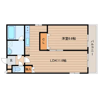 八乙女中央弐番館【1階】の間取り