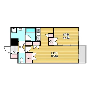 レジデンスエアポート【10階】の間取り