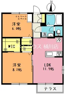 SHMジュネスドミールA【2階】の間取り
