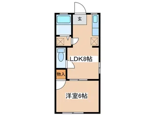 ポルシェ玉川学園【1階】の間取り