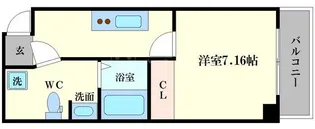 ロイヤルコート立売堀【4階】の間取り