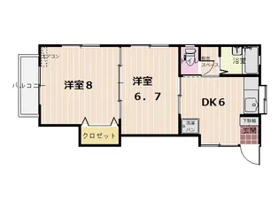 第3コーポ大野【1階】の間取り