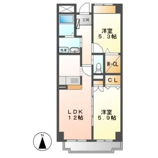 プリーザント【4階】の間取り