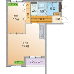 ラ・ポワール 豊水【3階】の間取り