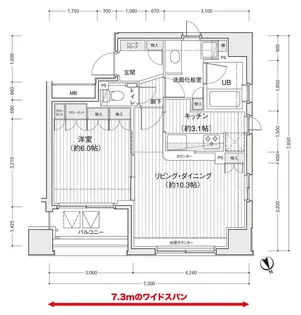 ドゥーエ銀座イーストII【6階】の間取り