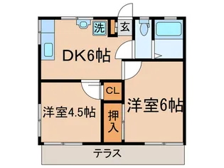 中村コ-ポ【1階】の間取り