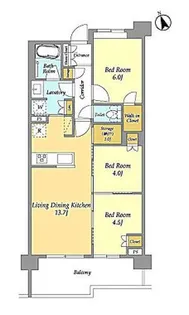 セレステラス調布ケ丘【4階】の間取り