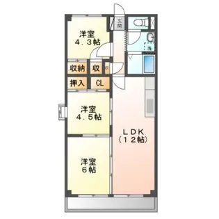 クレストンマンションII【2階】の間取り