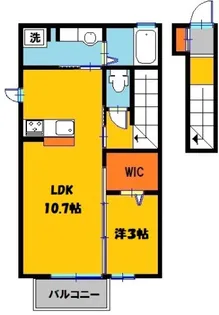クローバーコートA【2階】の間取り