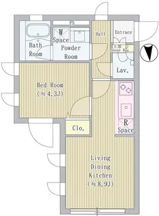 ヴィスターリ目白【2階】の間取り