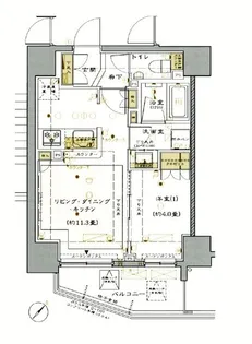 リビオレゾン駒込六義園ウエスト【1階】の間取り