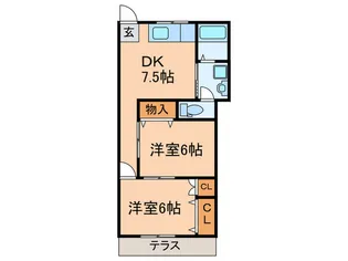 ハイムサンロ-ゼ【1階】の間取り