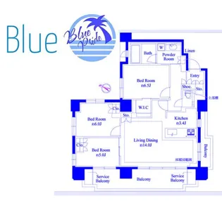 クリオ横濱桜木町【3階】の間取り