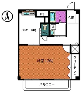 メープルハイツ【2階】の間取り