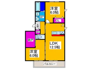 Toujours【2階】の間取り