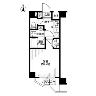プレール・ドゥーク住吉II【4階】の間取り