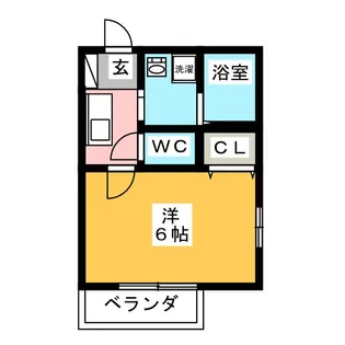 サンモールB【1階】の間取り
