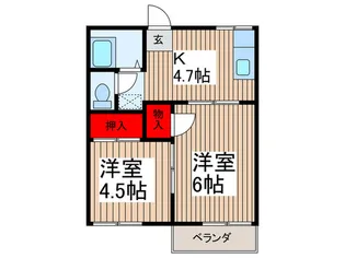フォ-ブル栄【1階】の間取り