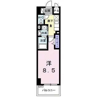 コンドミニアム Shi Ro【8階】の間取り