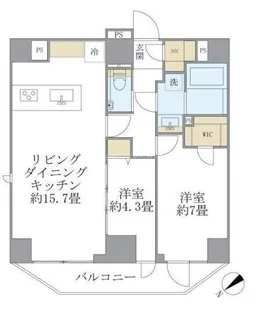 ルネサンス赤坂プレミアムコート【6階】の間取り