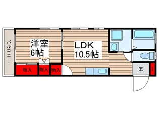 第2明徳団地4号館【2階】の間取り