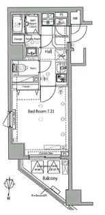 ジェノヴィア麻布十番グリーンヴェール【7階】の間取り