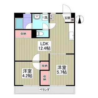 いせやハイツ【6階】の間取り