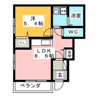 エクセル坂本【1階】の間取り